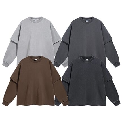 fake two-piece long-sleeved T-shirt