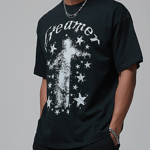 men's round neck printed t-shirt